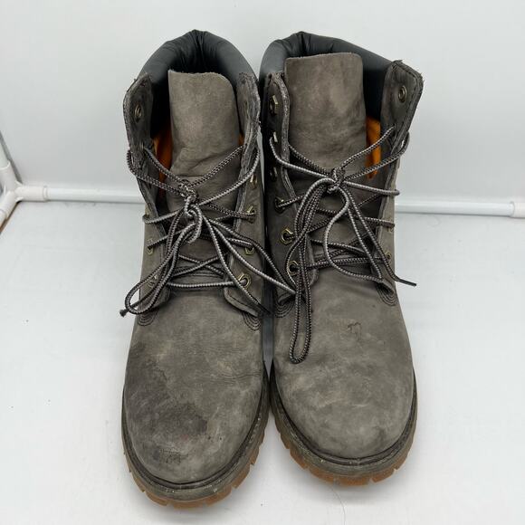 Timberland Boots Womens 8 Nubuck Suede Gray Lug Work - Picture 5 of 10